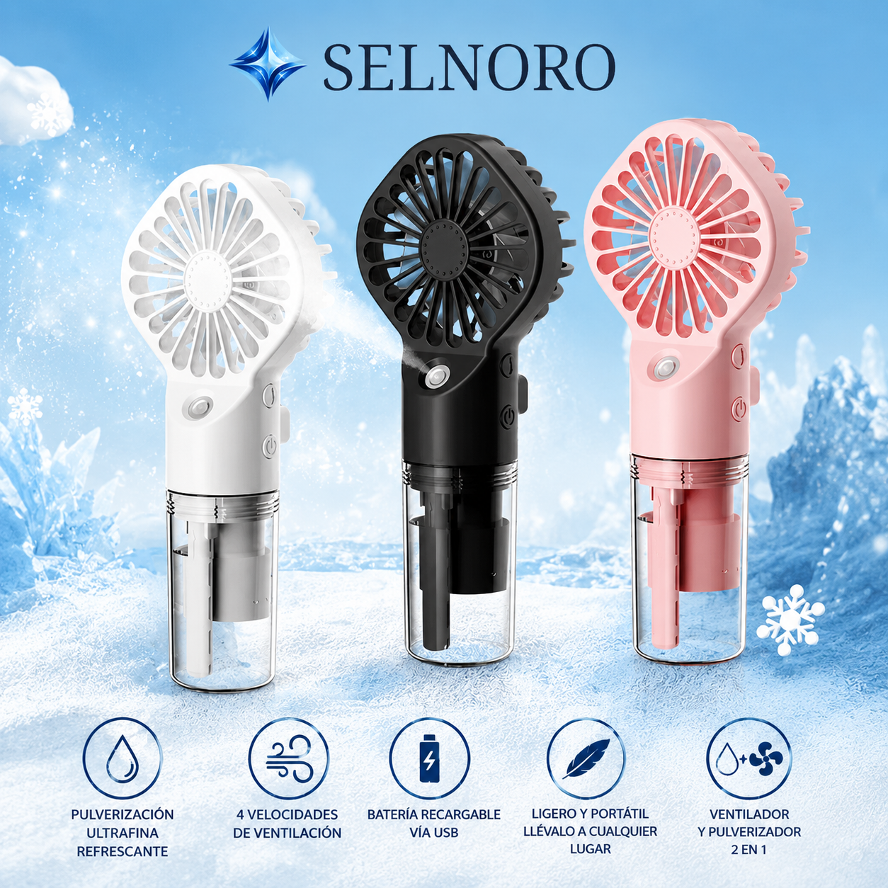 BrisaFresh™ Ventilador con Pulverización